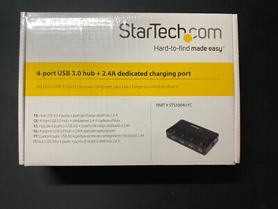 StarTech 4-Port USB 3.0 Hub Plus Dedicated Charging Port (ST53004U1C) - Sealed!