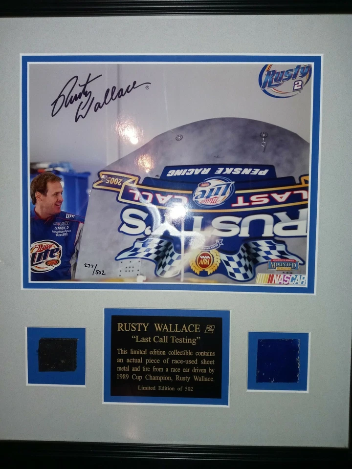 Autógrafo RUSTY WALLACE "Last Call Testing" Edición Limitada 277/502 Foto 3 de 4