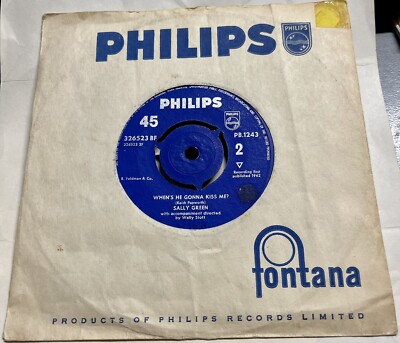 Sally Green TEEN 45 It Hurts Too Much To Laugh / When's He Gonna Kiss Me M- HEAR