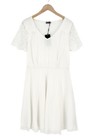 Laura Scott Damen Kleid Marken Abendkleid weiß Spitze Größe 46 48 NEU K70