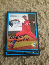 AROLDIS CHAPMAN 2009 BOWMAN BCW-12 REDS/RANGERS (1st YEAR AUTOGRAPH BASE) CUBA