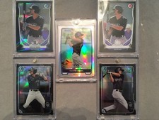 2012 1st Bowman Chrome - DAVID DAHL - RC - REFRACTOR - BLACK - /75 - Lot of 13