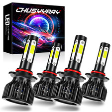 LED Headlight High Low Beam Bulbs For Chevy K1500 Silverado Cab Pickup 1990-1998