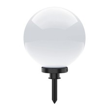 Kugellampe Weiß 30cm Garten Outdoor Kugelleuchte 5m Kabel Erdspieß Blendfrei E27