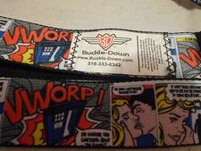 Buckle Down Seat Belt Buckle Belt, Comic Strip Dr Who Logo 2013