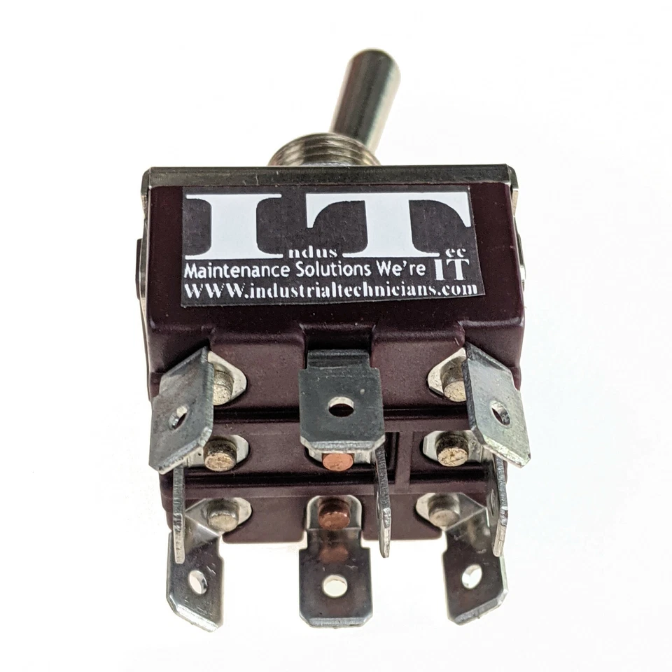 IndusTec 20A Alternador - Interruptor TPDT 2 Pos Mantido 9 pinos Fechadura Rápida 12V - Imagem 2 de 4