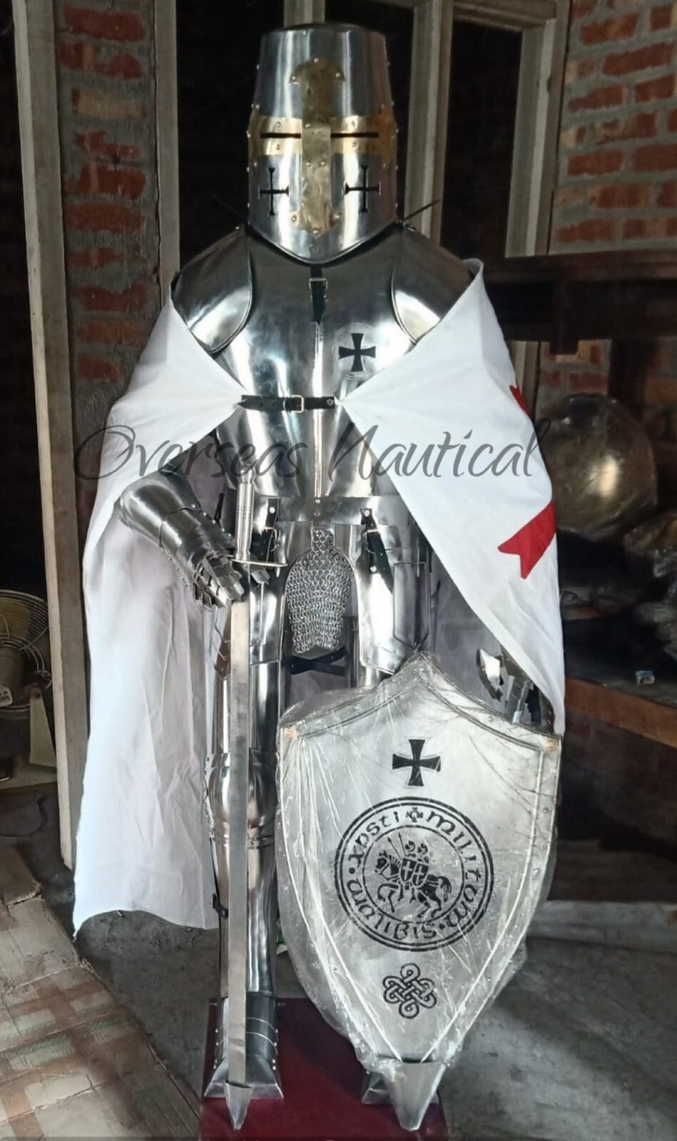 Medieval Knight Crusader Full Body Armor Templar Combat Suit-image