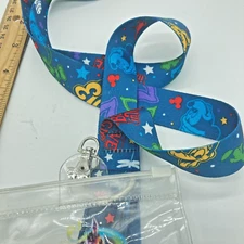 Pin traders lanyard pouch Walt Disney Parks 2008 with 2013 lanyard mickey & pals