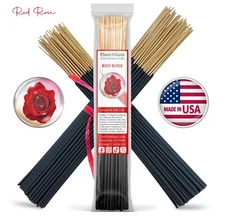 RED ROSE Incense Sticks 11" Bulk Pack Wholesale Hand Dipped Lot