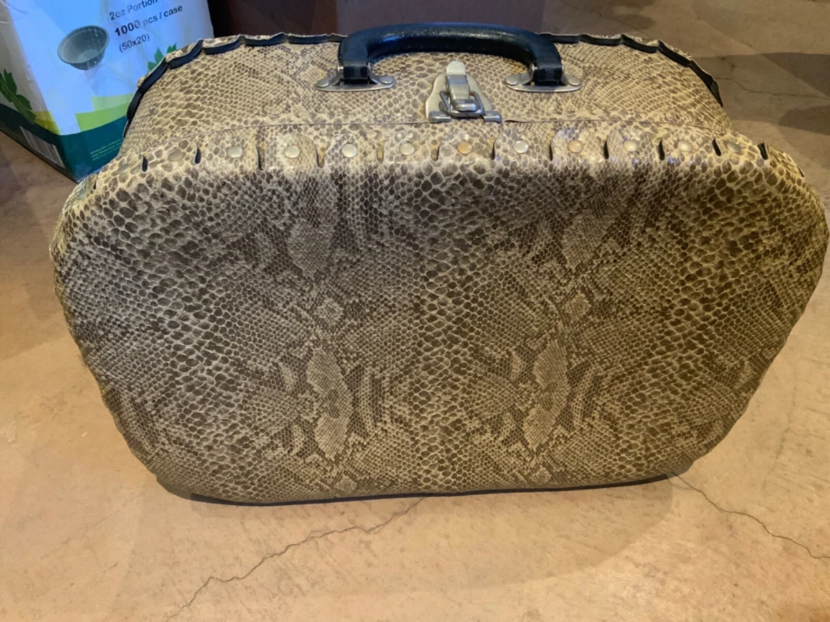 Snake print luggage clearance