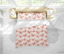 3D Butterflies Pattern Pink Quilt Cover Set Duvet Cover Bedding Pillowcases