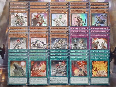 Yugioh War Rock Deck 45 Cards Mountain Medium Complete Budget Tournament  Ready | eBay