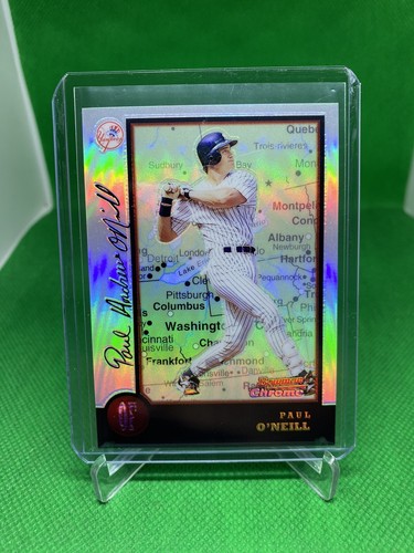 1998 Bowman Chrome -PAUL O'NEILL - International Refractor #241 - YANKEES - Picture 1 of 2