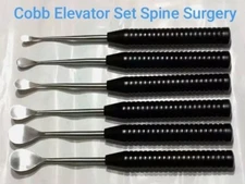 Cobb Elevator Set Spine Surgical orthopedic instruments set of 6 pcs black color