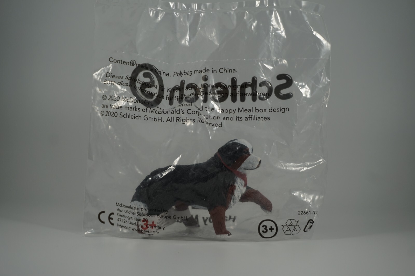 Schleich Farm World German Exclusive McDonald's 2020 Bernese Mountain Dog New