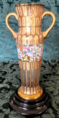 MOSER, Rare 1880 Acanthus Goldfish Scale Design 18K Gold & Enameled, Antique+