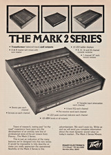1978 Peavey Print Ad 7.5"x11" Mark 2 Series Mixer 8 12 16 24 Channel
