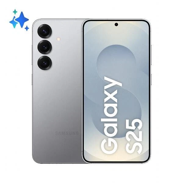 SAMSUNG S25 SIM + ESIM 12GB 128GB RAM 6.2" 5G SILVER SHADOW AI GARANZIA 2 ANNI