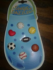 Shoe Dazzler Shoe Charms: SPORTS - 7 PIECE SET - NEW