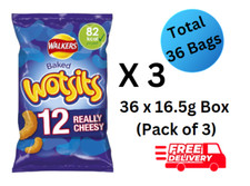 36 bags of Walkers Cheesy Wotsits Crisps - 36x 16.5g free shipping