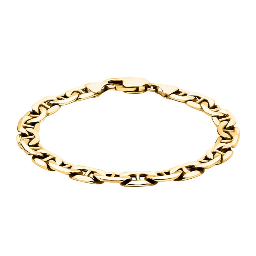 TJC 9ct Yellow Gold Mariner Chain Bracelet for Unisex Size 8