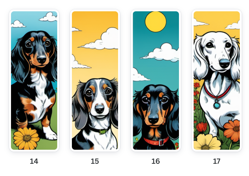 20 Printable Bookmarks Digital PDF file Summer Dachshunds Cute Wiener ...