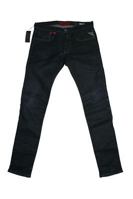 Replay Anbass Herren Hyperflex Jeans - M914 - schwarz - Stretch W33 / L36
