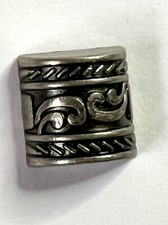 Celtic Brushed Steel Conchos, Square Bevelled Design X 10