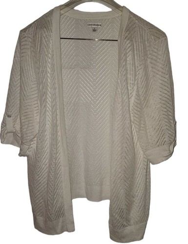 Thin Knit Open Cardigan Large 