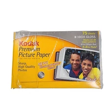 Kodak Premium Picture Paper Opened 74 of 75 Sheets 4x6 High Gloss Photo