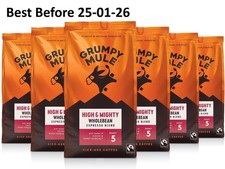 6X200g Grumpy Mule High and Mighty Espresso Blend Whole Coffee Beans BBE 01-26 20.83 per kilo
