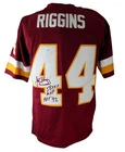 John Riggins HOF Signed/Insc Maroon Mitchell & Ness Football Jersey Redskins JSA