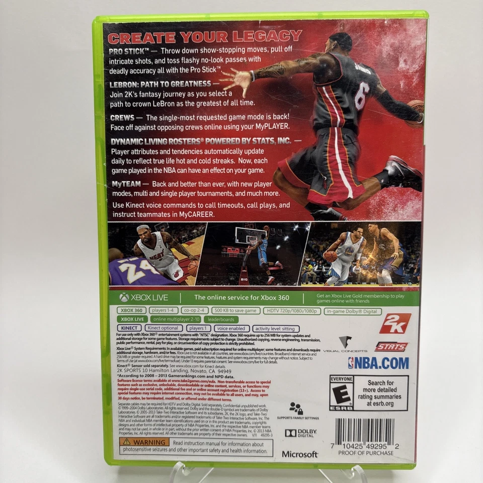 NBA 2K14 (Microsoft Xbox 360) CIB Complete Tested Free Shipping LeBron James - Image 2 of 4