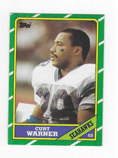 1986 TOPPS CURT WARNER #202 SEATTLE SEAHAWKS