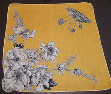 Vintage Novelty Women's Handkerchief BIRD - Heart - HAT PINS  - Ring - Floral