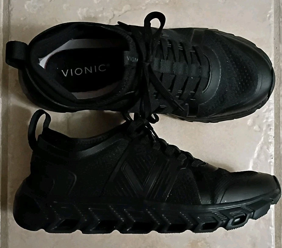 VIONIC Women's BLACK Synthetic "Captivative" Comfort Running Walking Sneakers 7M