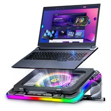 AICHESON Gaming Laptop Cooling Pad with Full RGB Lights, Powerful K1-5V,