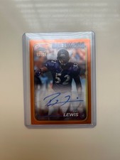 2024 Topps Chrome - Autographs Ray Lewis #BA-RLE Orange Refractor /25 (AU)