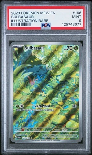 2023 Pokemon SV:151  Illustration Rare Bulbasaur 166/165 PSA 9