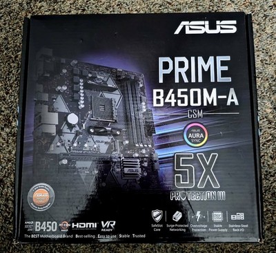 ASUS Prime AMD Socket AM4 B450M-A/CSM Motherboard 90MB0YR0-M0AAYC