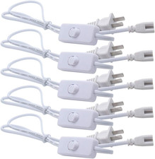 Xiaoyztan T5 T8 LED Tube Power Extension Cable with On/Off Switch, 3.28Ft AC Pow