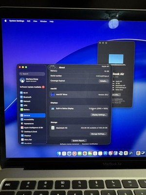 Apple MacBook Air A2337 2020 M1 Chip 16GB 512GB SSD Tahoe OS