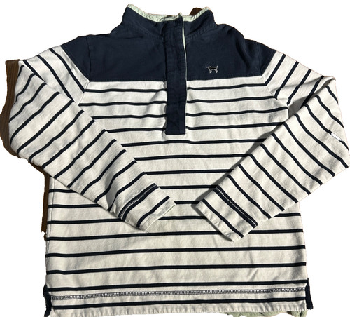 The black dog Brand sz S Life off the Leash long sleeve striped polo