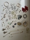 Lot of Vintage Costume Jewelry Bracelets, Necklaces, Clip on Earrings, Broaches