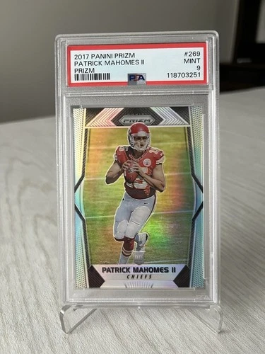 2017 Panini Prizm Illumination Patrick Mahomes II #269 Silver Prizm (RC) PSA 9