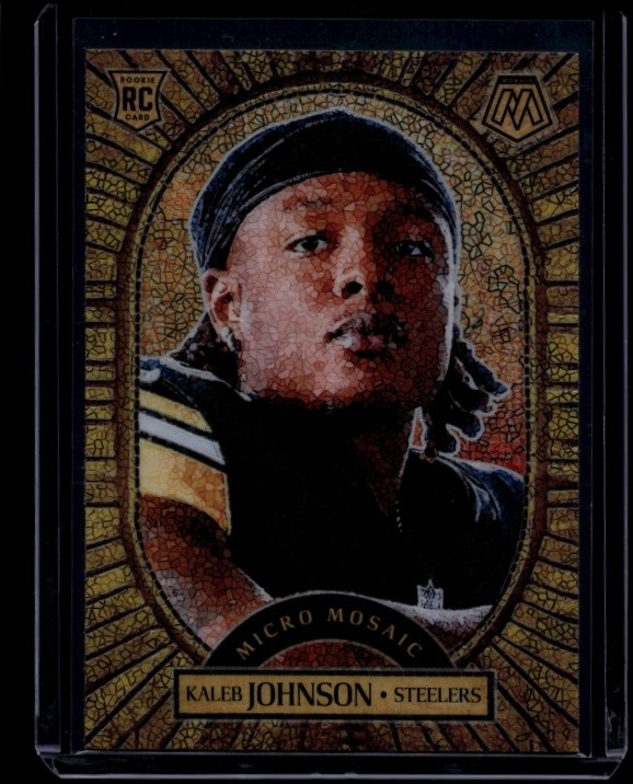 2025 Panini Mosaic Football Kaleb Johnson #4 RC Rookie Micro Mosaic