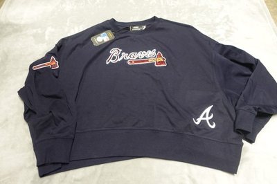 #ad #ad Atlanta Braves Pro Standard Womens Size XXL Navy Blue Pull Over Sweater NWT $60.00