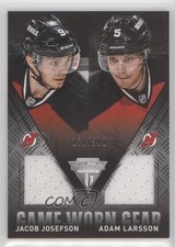 2013-14 Titanium Game-Worn Gear Combo Materials Jacob Josefson Adam Larsson 2d8