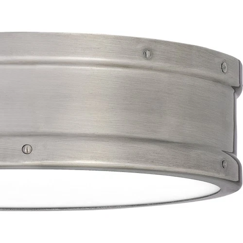 Quoizel QF5224 Ahoy 13"W LED Flush Mount Drum Ceiling Fixture - Black - Picture 10 of 12