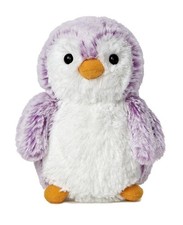 Aurora Pompom Penguin 6" Brights Violet Playful Stuffed Animal